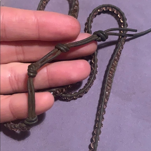 Chan Luu 5 Wrap Precious Stone Leather Bracelet - Picture 4 of 4